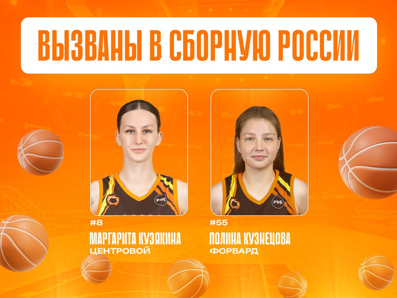 Две баскетболистки «УГМК-Юниор» вошли в расширенный состав сборной России